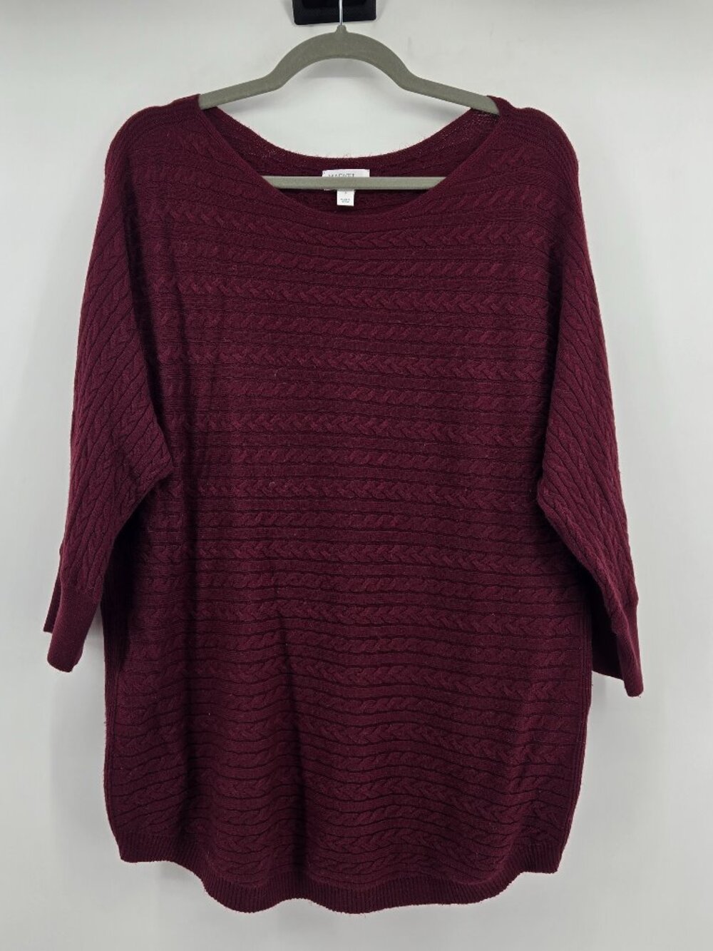 Market & Spruce Riviera Dolman Sweater - L Garnet